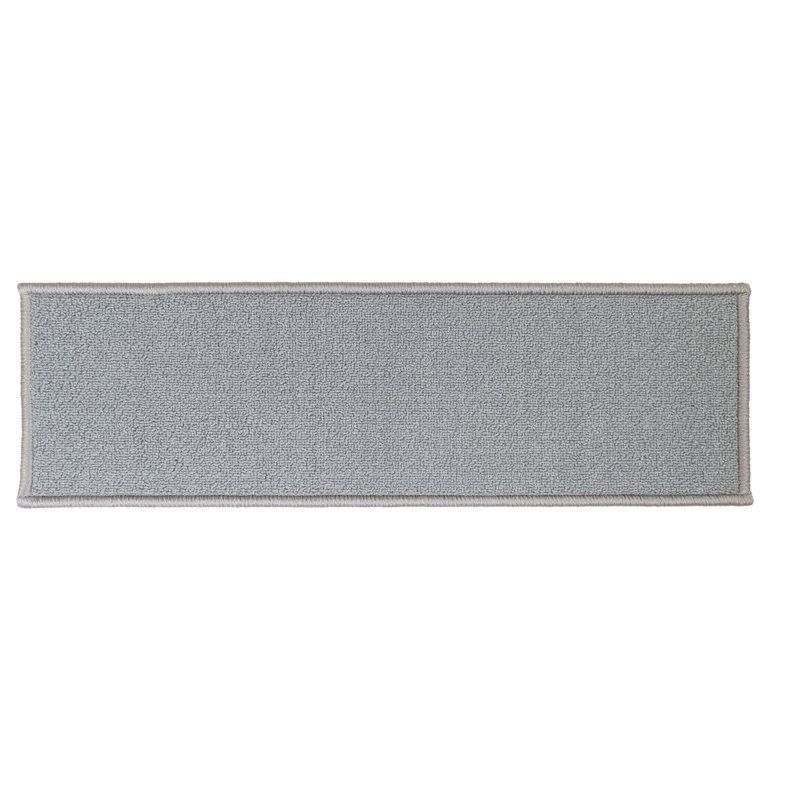 Tapis d'escalier antidérapant lavable à la machine, Rectangle 2 pi 2 po x 9 pi, Gris