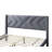 Elegant Modern  Velvet Upholstered Queen Size Bed Clean Lines Design Headboard 1Pc Bedframe-1365876907