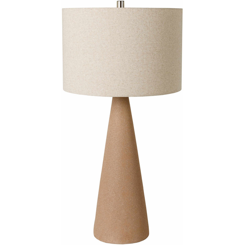 Lampe de table en béton Kecia, Terre cuite