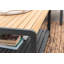 LifestyleGarden Upolu Aluminum and FSC Teak Outdoor Patio Square Coffee Table