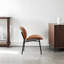 Chaise d'appoint simple en polyuréthane / polyester avec finition noyer-782197332