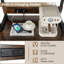 Armoire à vin avec porte-bouteilles à 4 niveaux et porte-verres