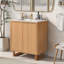 Ensemble de meuble-lavabo 30 po avec lavabo, armoire combinée, armoire de rangement pour salle de bain, structure en bois massif-121294574