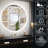 Adorna Round Frameless Backlit Mirror, LED Bathroom Vanity Mirror with 3 Color Temperature, Stepless Dimmable Brightness, Anti-fog Function, 50000h Lifetime, Shatterproof Film-88783381