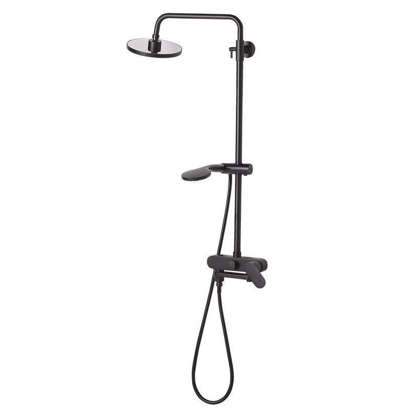 Milsom Thermostatic Shower with Dual Shower Head, Black