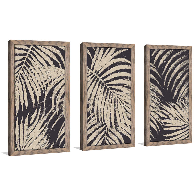 " Windy Beige Palmas " 3 - Pieces, 33.5" H x 52.5" W x 1" D