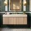 Wall Mounted Single Vanity Bathroom Vanity With Solid Surface Top-1614626148