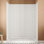 Bordure de douche en alcôve 3 pièces à finition carrelée blanche Streamline