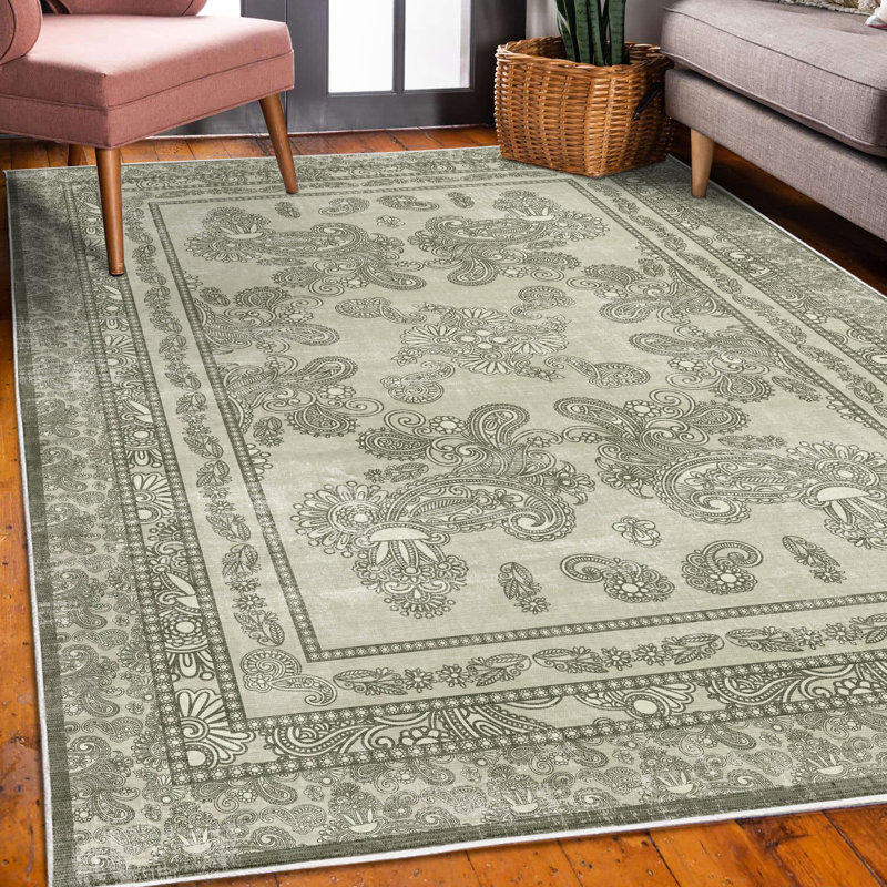 Tapis décoratif Boho, Rectangle 4 pi x 5 pi 5 po