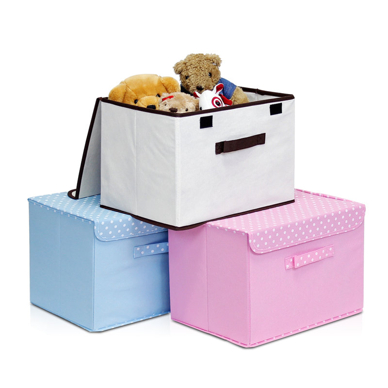 Rebrilliant Fabric Decorative Bin, Purple