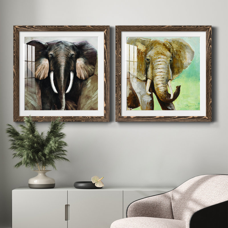 Majestic Encounter - reproduction encadrée de qualité supérieure - prête à être accrochée, H 24 po x l 24 po x P 1 po