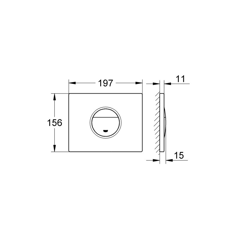 GROHE Nova Cosmopolitan Flush Plate Chrome