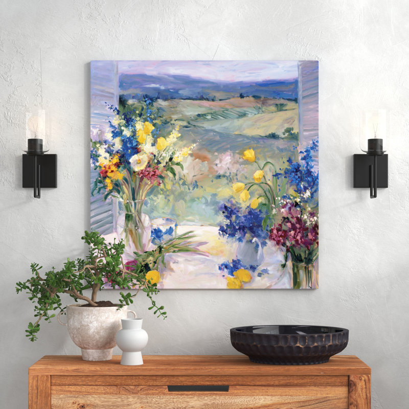 Tuscany Floral by Allayn Stevens - Painting on Canvas, No Frame, 66.04 cm H x 66.04 cm W x 1.91 cm D