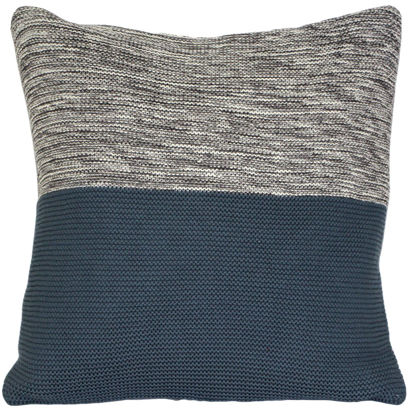 Hygge Striped Reversible Throw Pillow, Blue/Gray