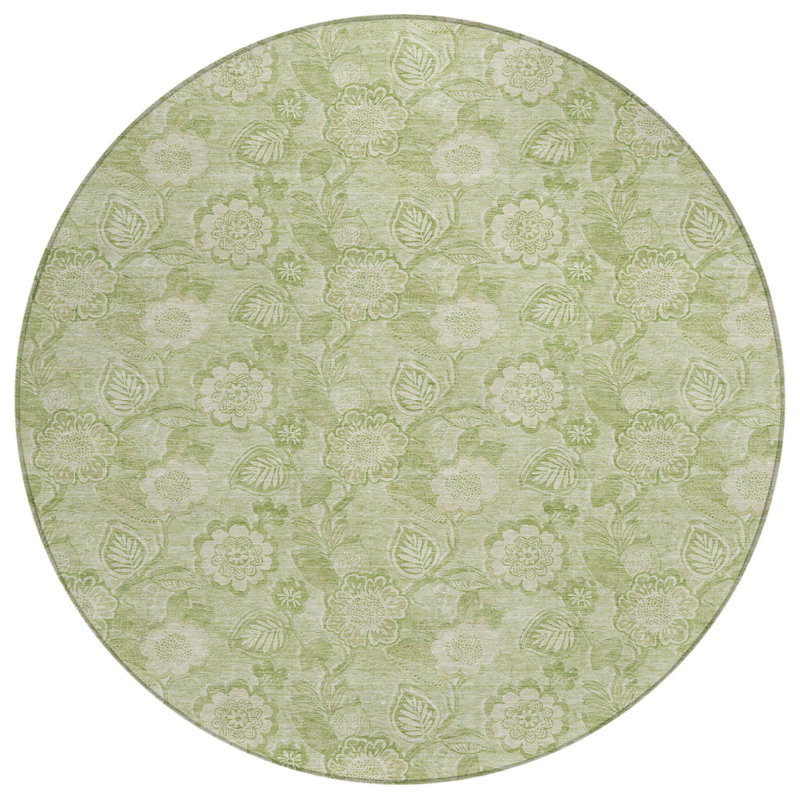 Tapis d'intérieur rond 8 po Sage And Mint