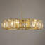 Lustre tambour en cristal 10 lumières à intensité variable moderne
