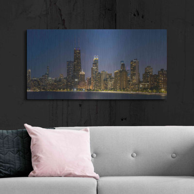 «Night Night Chicago», art mural en métal