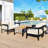 Beige Outdoor Seating - Weather- Table, Iron Frame Lounge Furniture Water- , & Table-1162405084