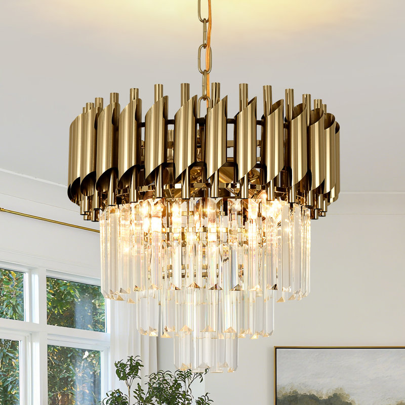 Annejet 4 - Light Chandelier, Brass