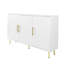 Buffet polyvalent à trois portes avec poignées élégantes pour le rangement à la maison