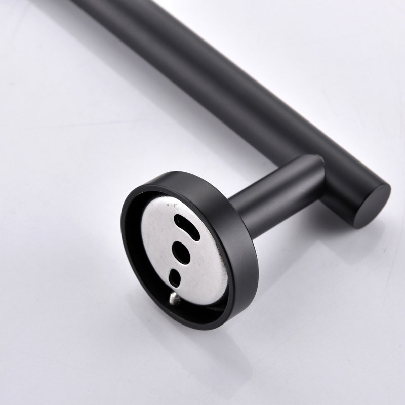 Topcraft Wall Mounted Stainless Steel Bathroom 4 Piece Hardware Set, Matte Black