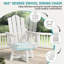 Chaise de salle à manger pivotante extérieure Hdpe-224950890