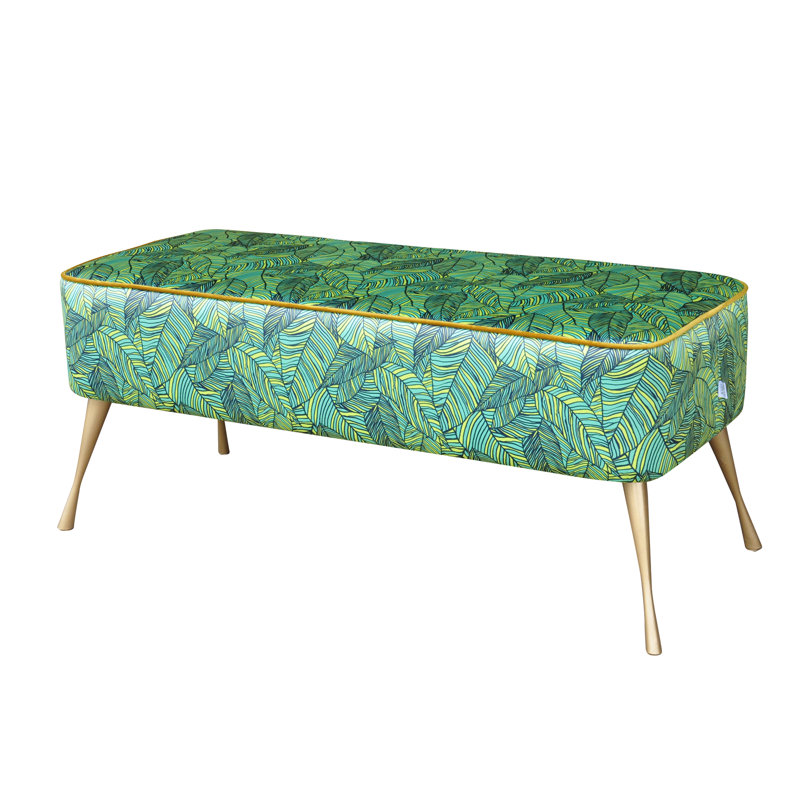 Upholstered Bench, Light Green