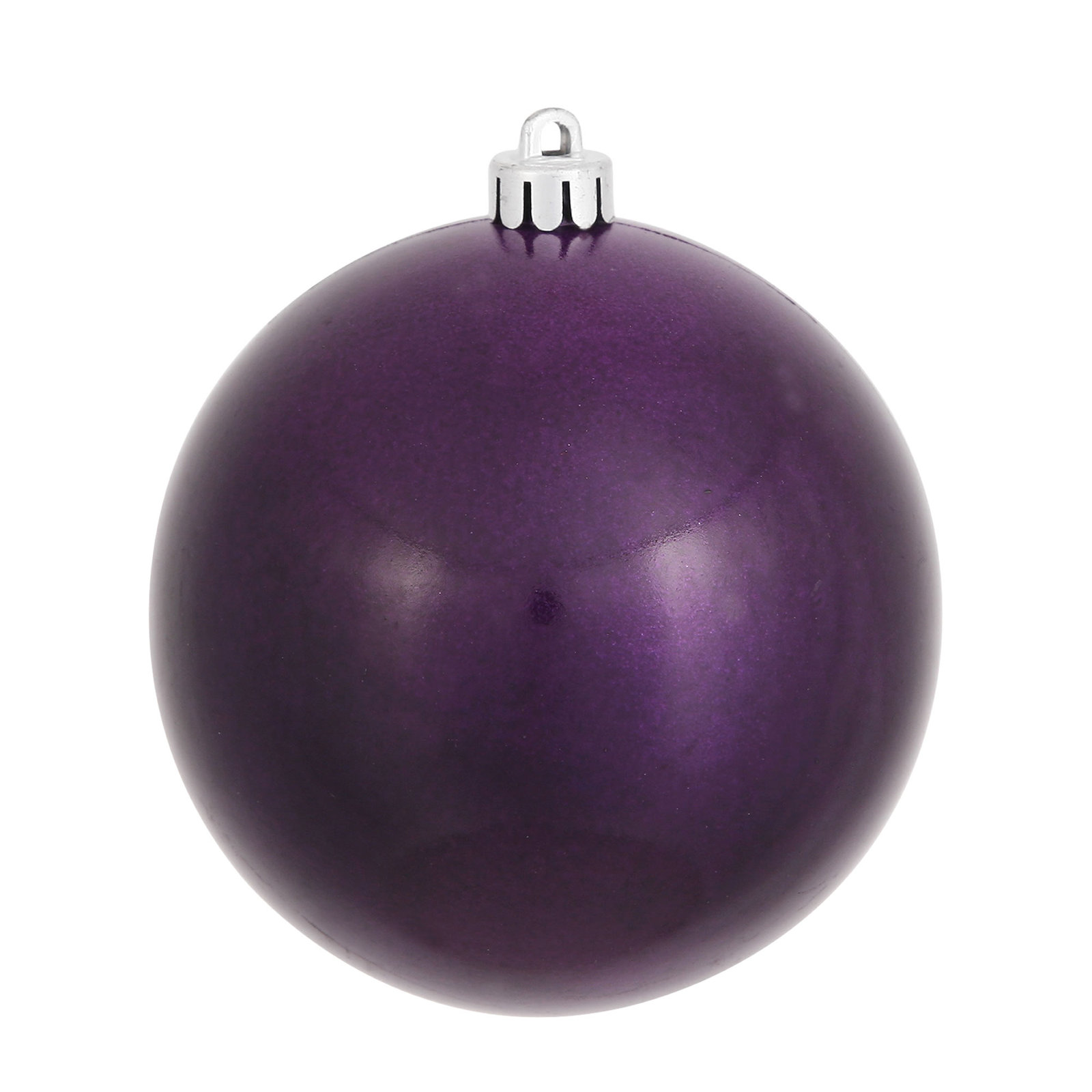 Christmas Ball Ornament, 6" H x 6" W x 6" D, Candy Plum