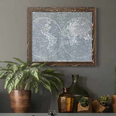 " Galvanized World Map "