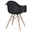 Fauteuil pyramide en bois noir