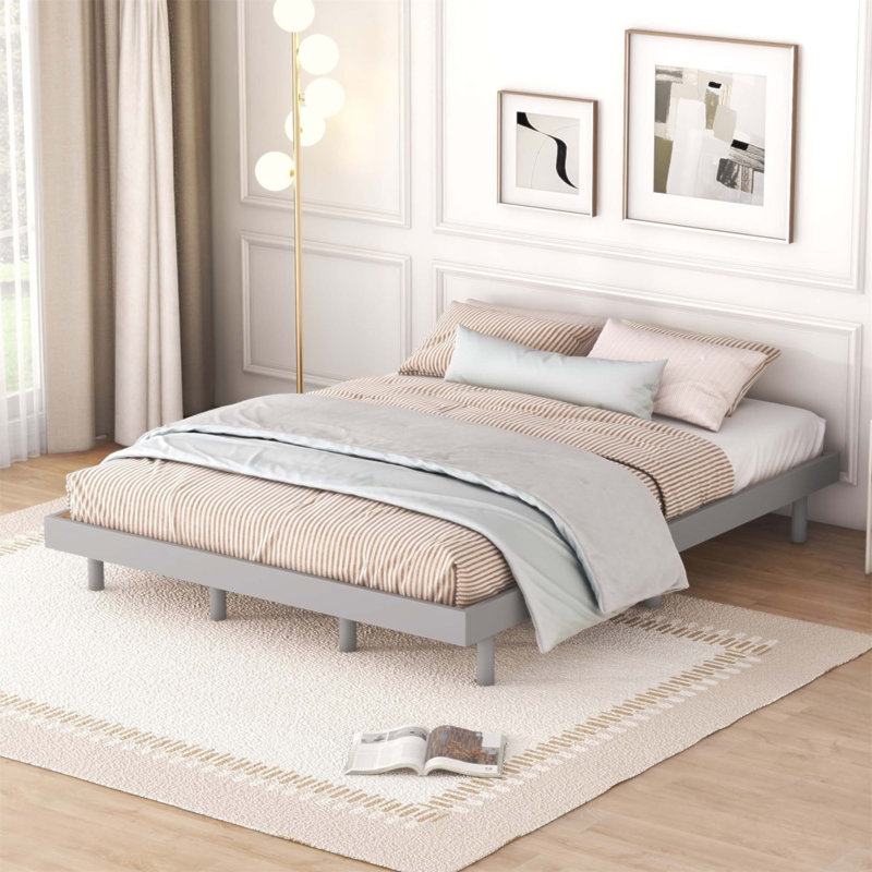 Base de lit plateforme flottante de conception moderne pour une stabilité et une durabilité accrues, avec une apparence flottante élégante et un assemblage facile