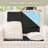 Naykin 2-Person Faux Fur Sofa Bed with Removable Cushion Cover-1034732968-1017162312