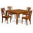 5 Piece Dining Set Includes a Square Dining Table with Butterfly Leaf and 4 Kitchen Chairs, Black & Cherry-2073245413-2122533355-2122533353