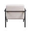 Chaise d'appoint - Métal blanc stationnaire avoine