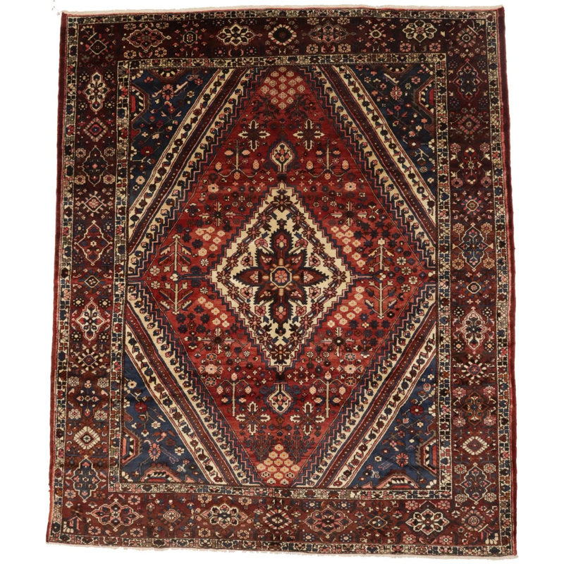 Tapis semi-antique rouille 11 x 13