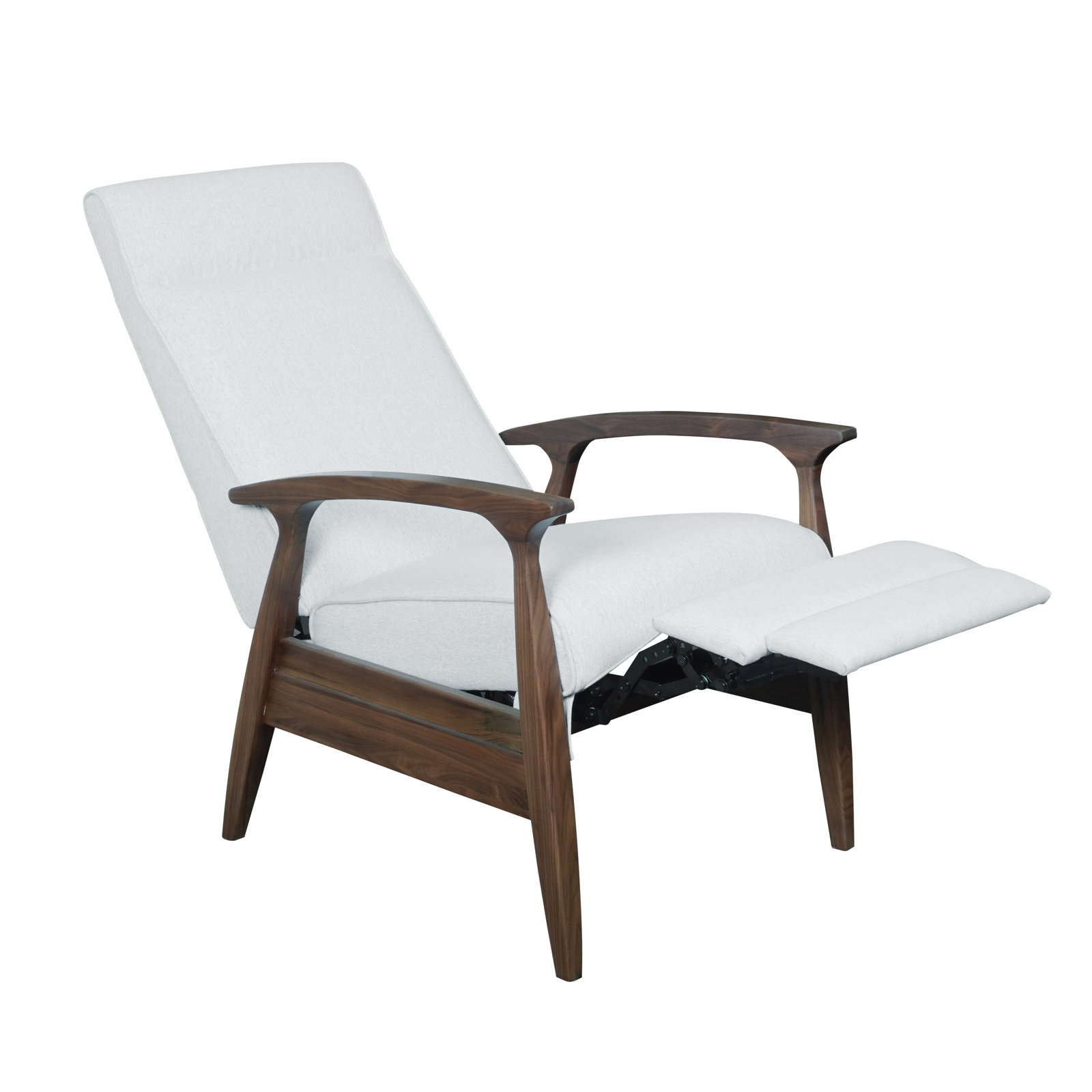 Piedmont 26" Manual Recliner, Beige, Walnut Wood
