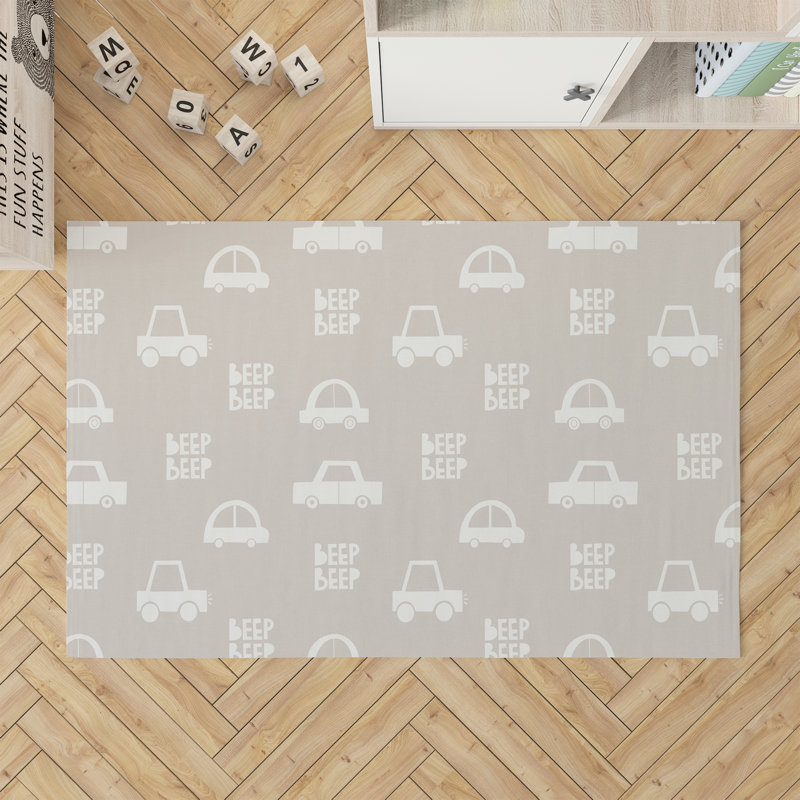 Tapis de jeu Beep Kids, Rectangle 5 pi x 7 pi, Taupe