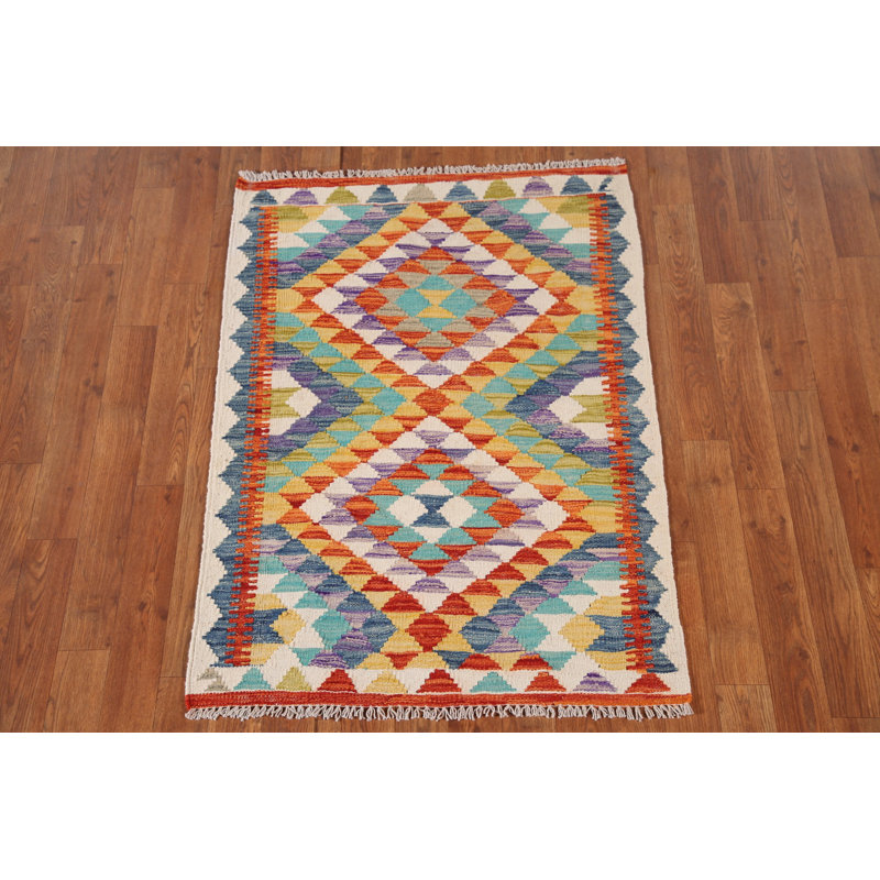 Multolor Wool Kilim Oriental Rug 3x4