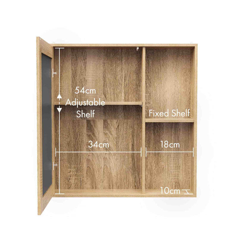 560mm W 580mm H Wall Mounted Required Medicine Cabinet Mirror