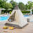 90.5" Outdoor Wicker Sunbed With Tent Curtains & Colorful Pillows - Adjustable Privacy Design, 700 Lb Capacity, Weather-resistant For Poolside, Patio & Garden-1463616662-1463616657