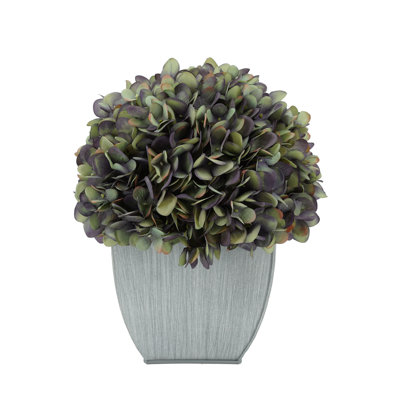 Fabric Hydrangea Arrangement in Vase