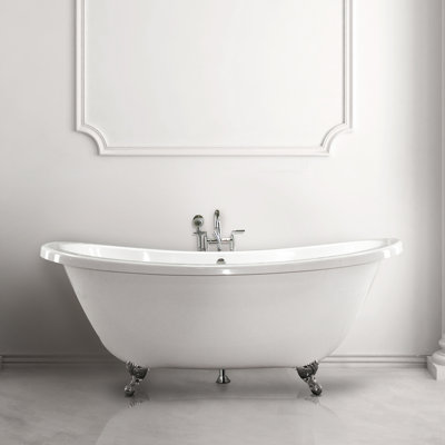 Baignoire de trempage à surface solide 72 po. X 38 po. Andrea