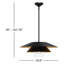 Luminaire suspendu conique à 1 lumière Davant