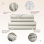 Draps 100% coton biologique pour lit simple - Draps certifiés biologiques GOTS avec tissage de satin respirant et confortable à poches profondes et plus doux à chaque lavage - Ensemble de luxe 3 pièces (étain, simple TG)-117278032-117278036