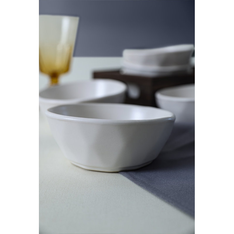 Latitude Run Anleigh 100% CERAMIC STONEWARE Salad Bowl, White