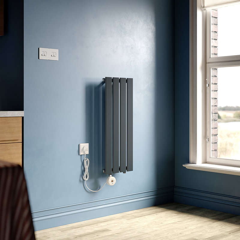5.8cm, Smart WiFi-Enabled Electric Radiator Flat Panel with Intelligent Heating Control, 80" H x 30" W x 5.80" D, Anthracite