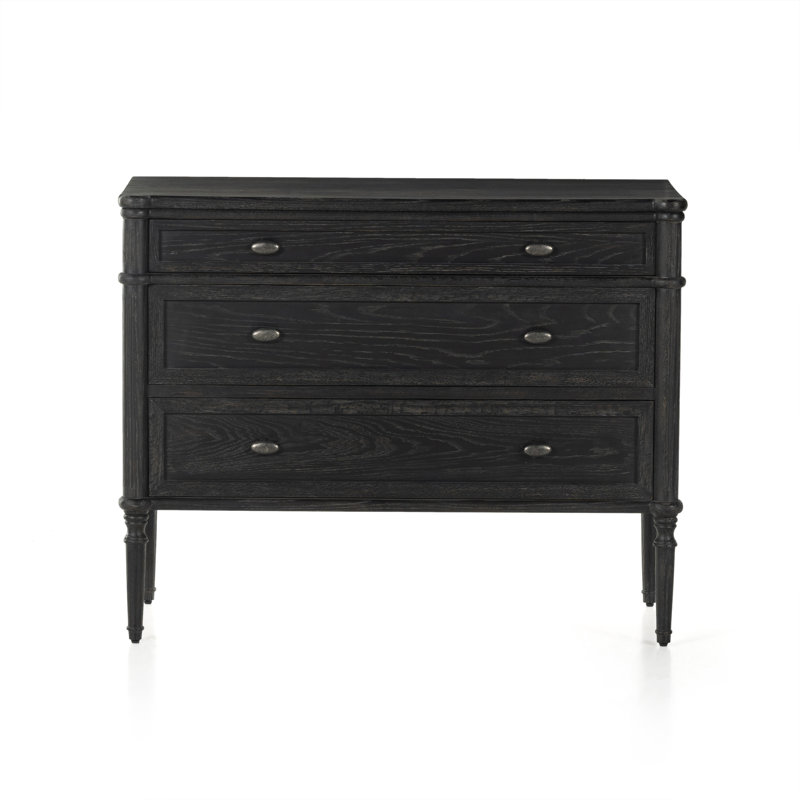 Toulouse 3 - Drawer Dresser, Distressed Black