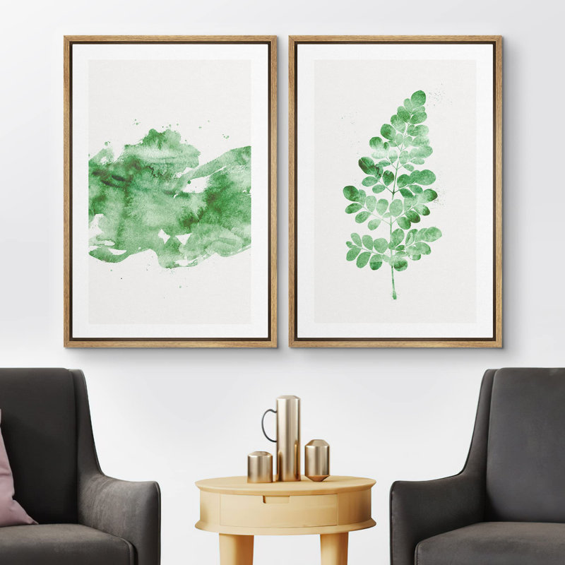 Minimal, botanique, vert, aquarelle, peinture pastel, plantes de la forêt, nature sauvage, illustrations, art, rustique, minimal