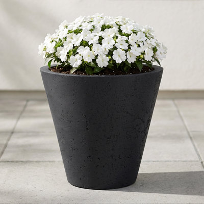 Jacey Self-Watering Concrete Texture Planter