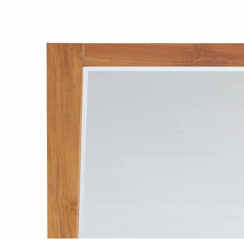 Earthy Teak 36" Rectangular Bathroom Vanity Mirror